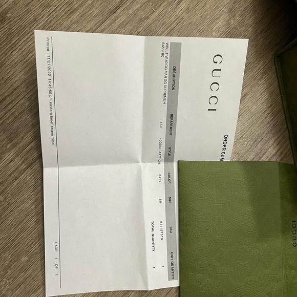 Gucci gf floral belt size 80 BNWT - Picture 3 of 9